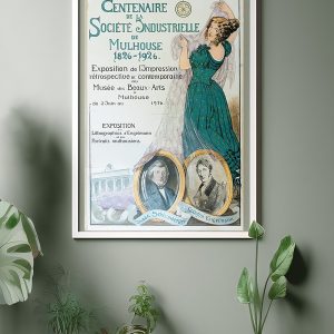Affiche ancienne – Centenaire de la Société Industrielle de Mulhouse (1826–1926)